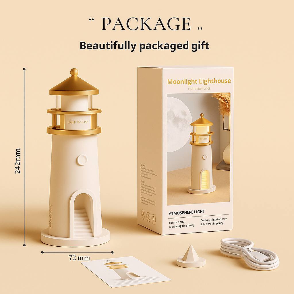 Lighthouse with Moonlight projection