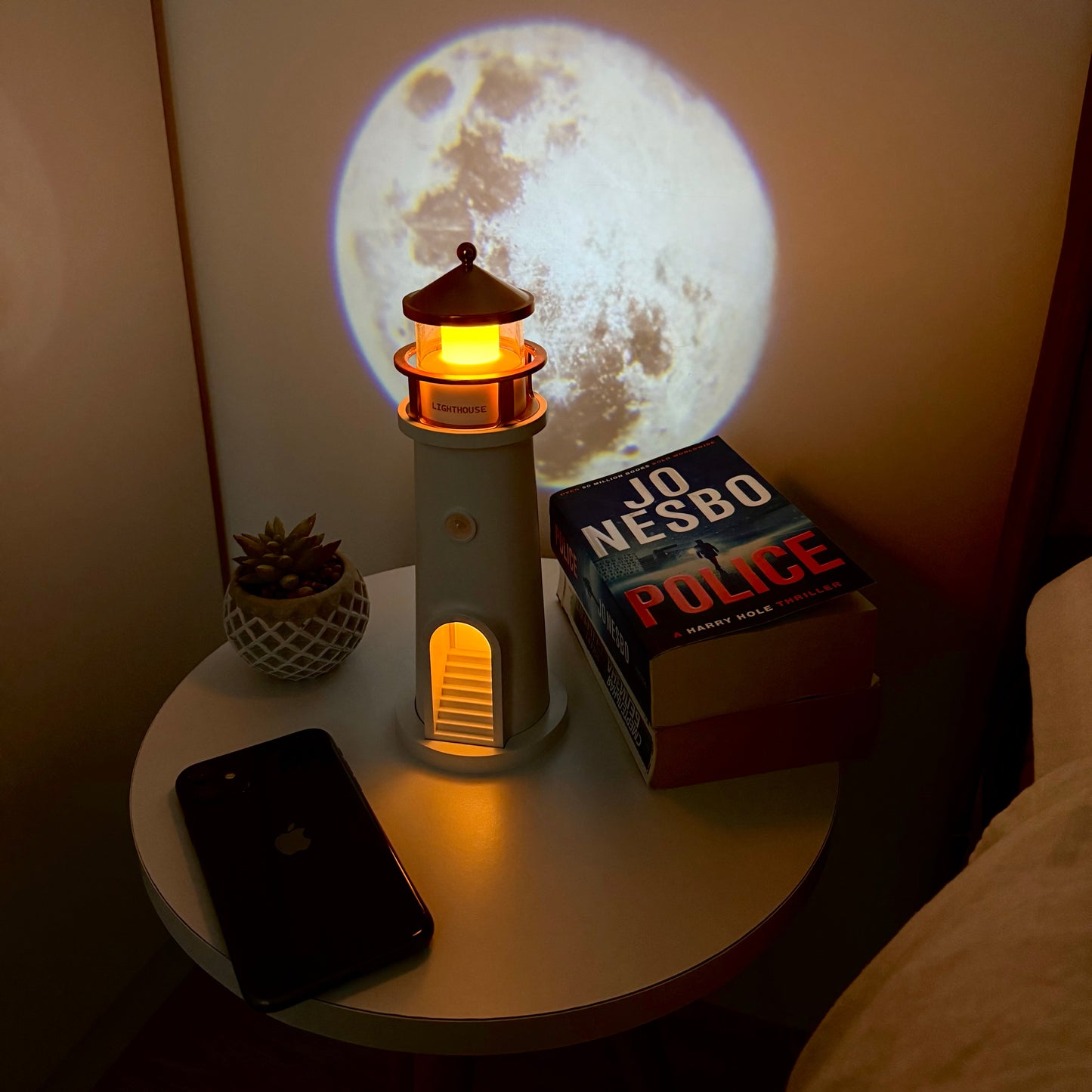 Lighthouse with Moonlight projection