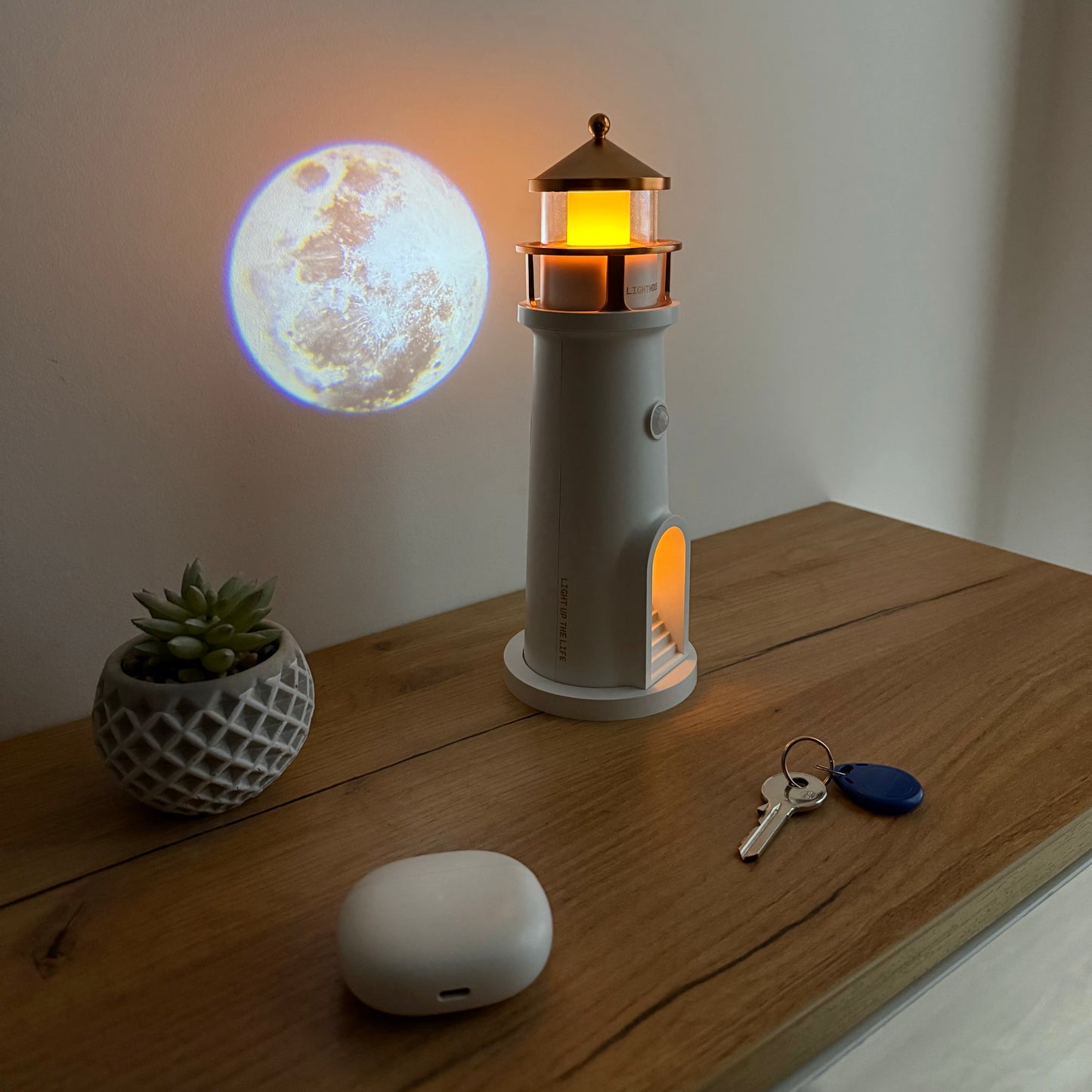 Lighthouse with Moonlight projection